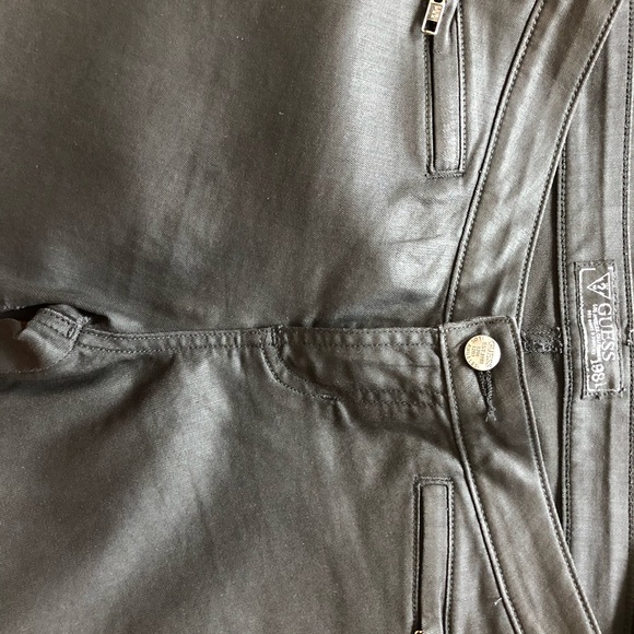 Guess leather effect skinny jeans size 28 - Picture 2 of 4
